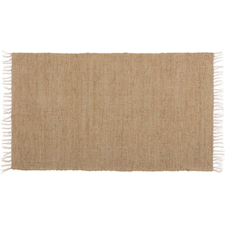 April & Olive Burlap Natural Chindi/Rag Rug 36x60 By VHC Brands