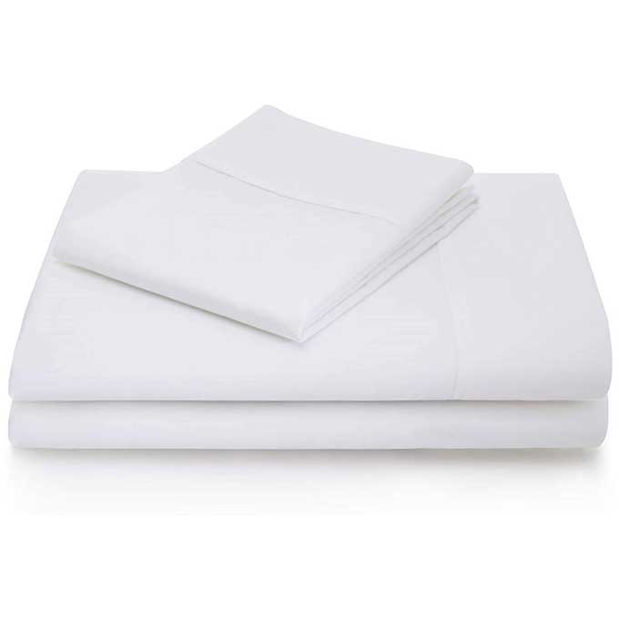 Malouf 600 Thread Count Cotton Blend Queen Pillowcase White