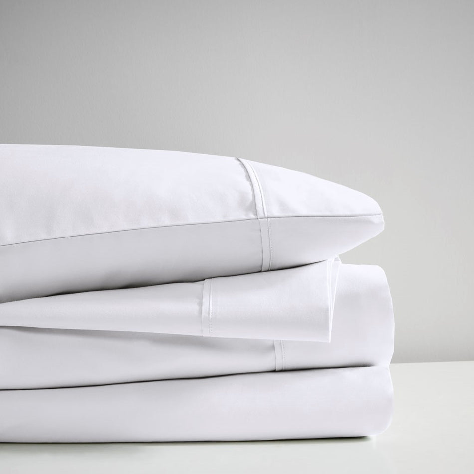 700 Thread Count Anti-microbial 4 Piece sheet set - White - Queen Size