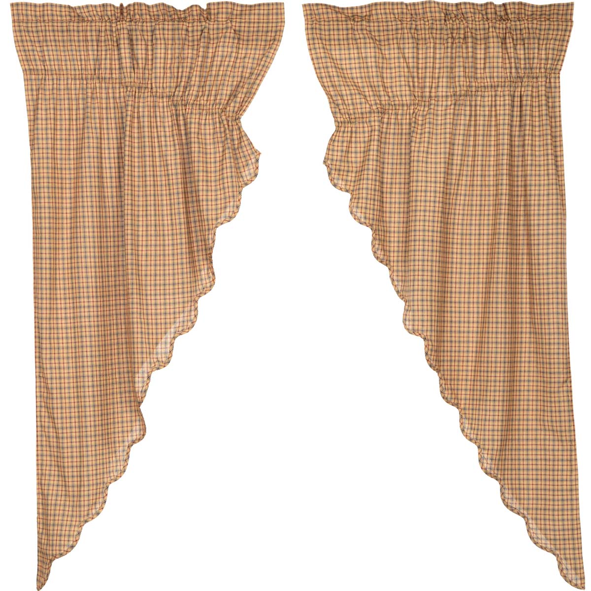 Oak & Asher Millsboro Prairie Short Panel Scalloped Set of 2 63x36x18 By VHC Brands