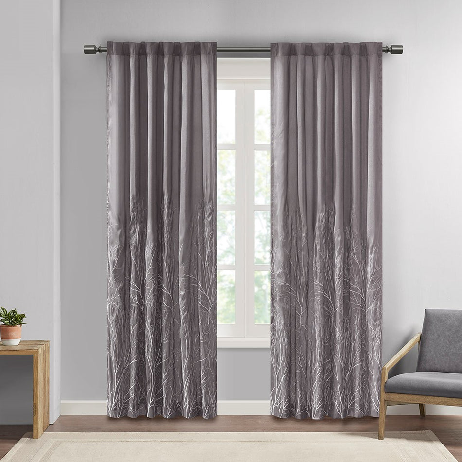 Madison Park Andora Window Curtain - Grey - 50x84"