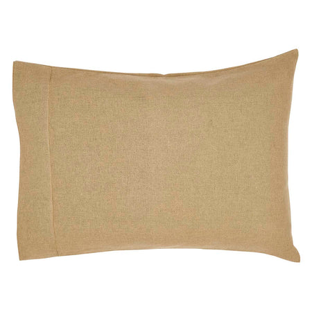 April & Olive Burlap Natural Standard Pillow Case Set of 2 21x30 By VHC Brands