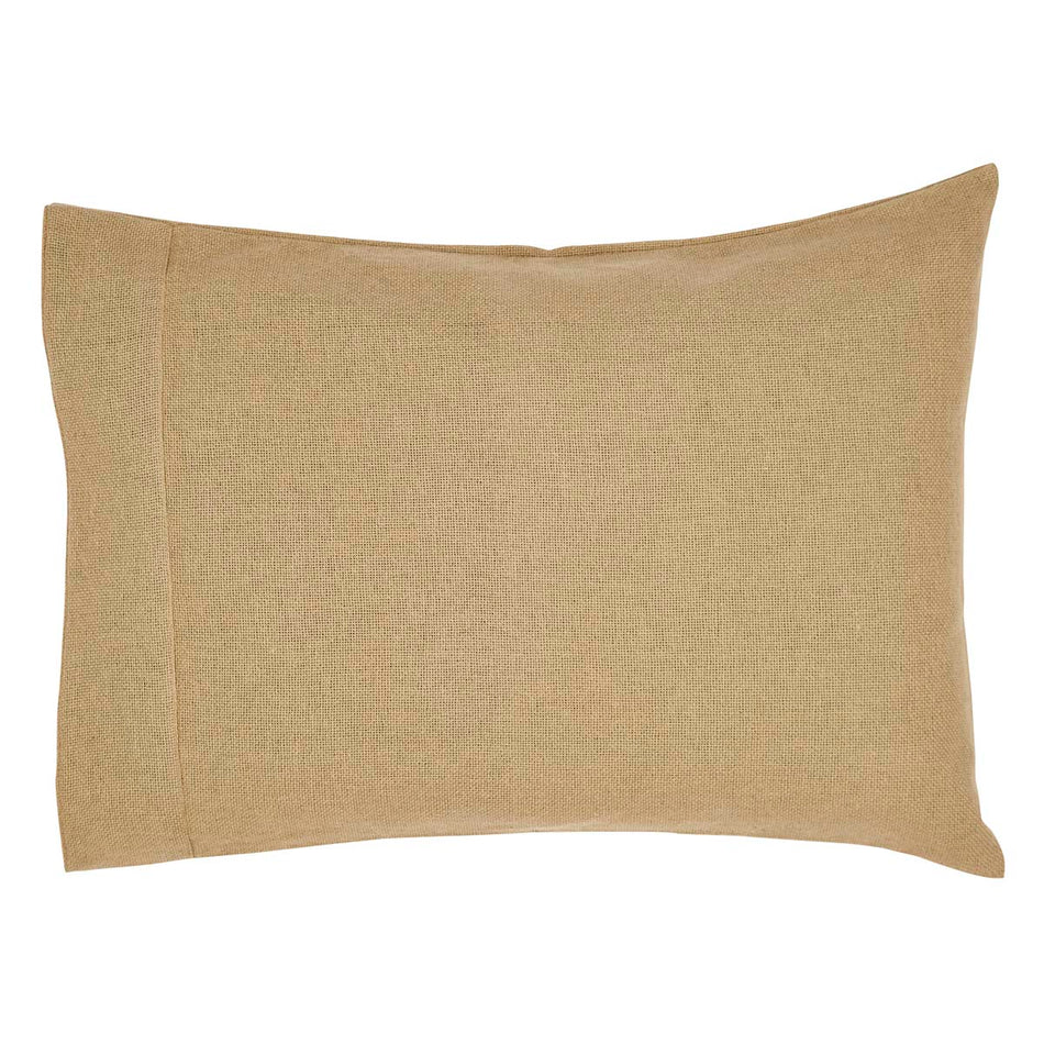 April & Olive Burlap Natural Standard Pillow Case Set of 2 21x30 By VHC Brands