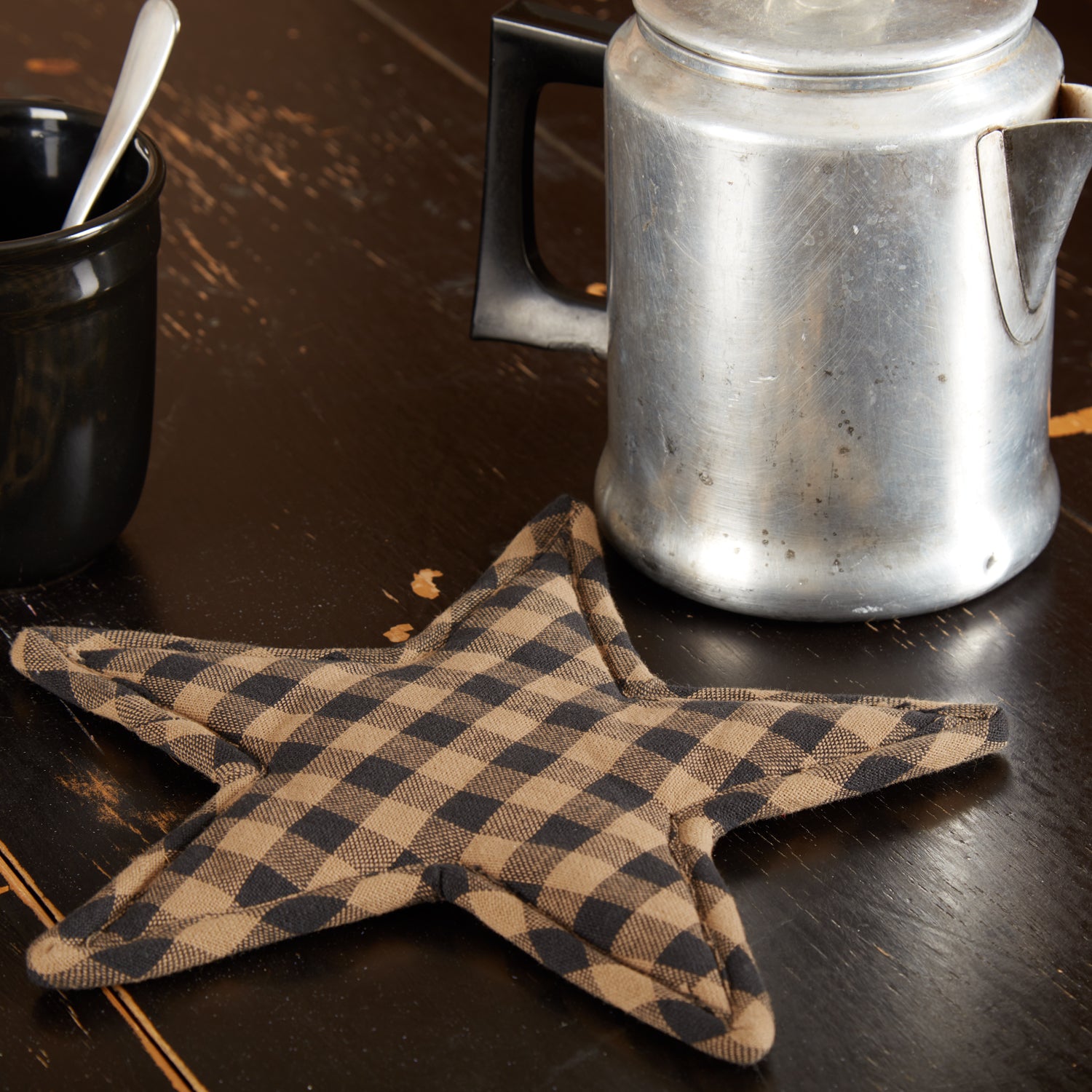 Mayflower Market Black Star Trivet Star Shape 10 By VHC Brands