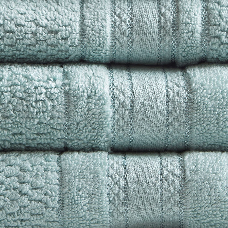 Adrien Super Soft Cotton Quick Dry Bath Towel 6 Piece Set - Seafoam
