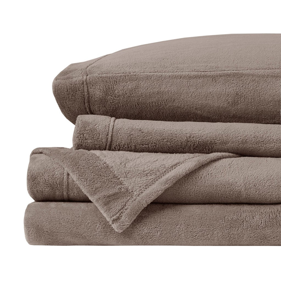 Soloft Plush Sheet Set - Brown - King Size