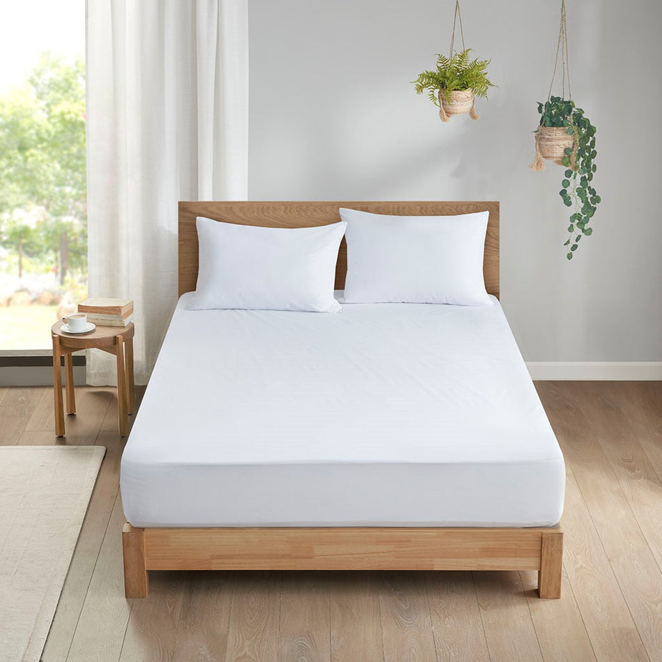 Allergen Barrier Anti-Microbial Mattress Pad - White - Full Size