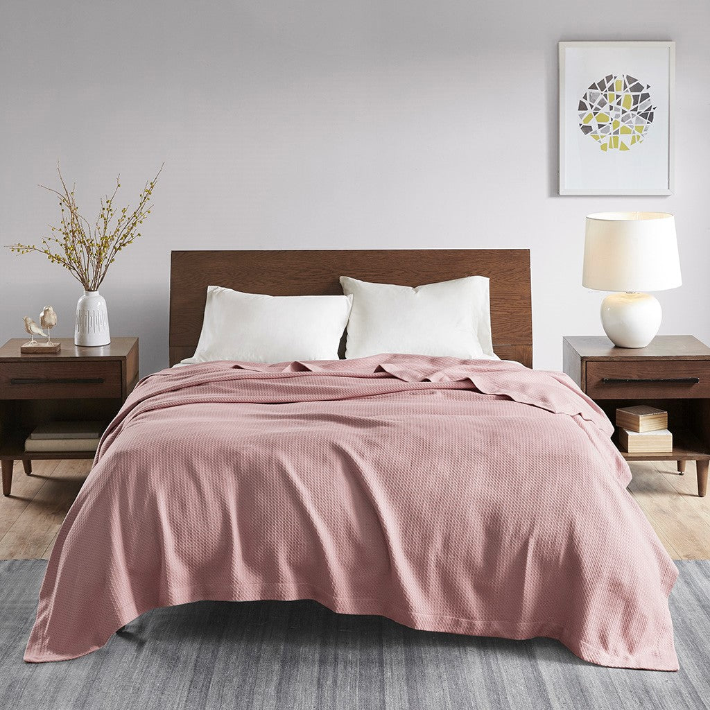 Madison Park Egyptian Cotton Blanket - Rose - Twin Size