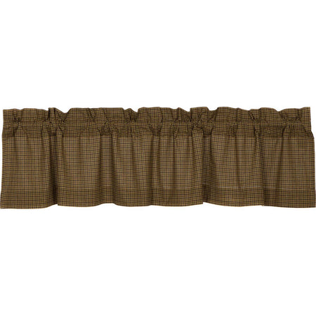 Oak & Asher Tea Cabin Green Plaid Valance 16x72 By VHC Brands