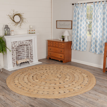 April & Olive Celeste Jute Rug 8ft Round By VHC Brands