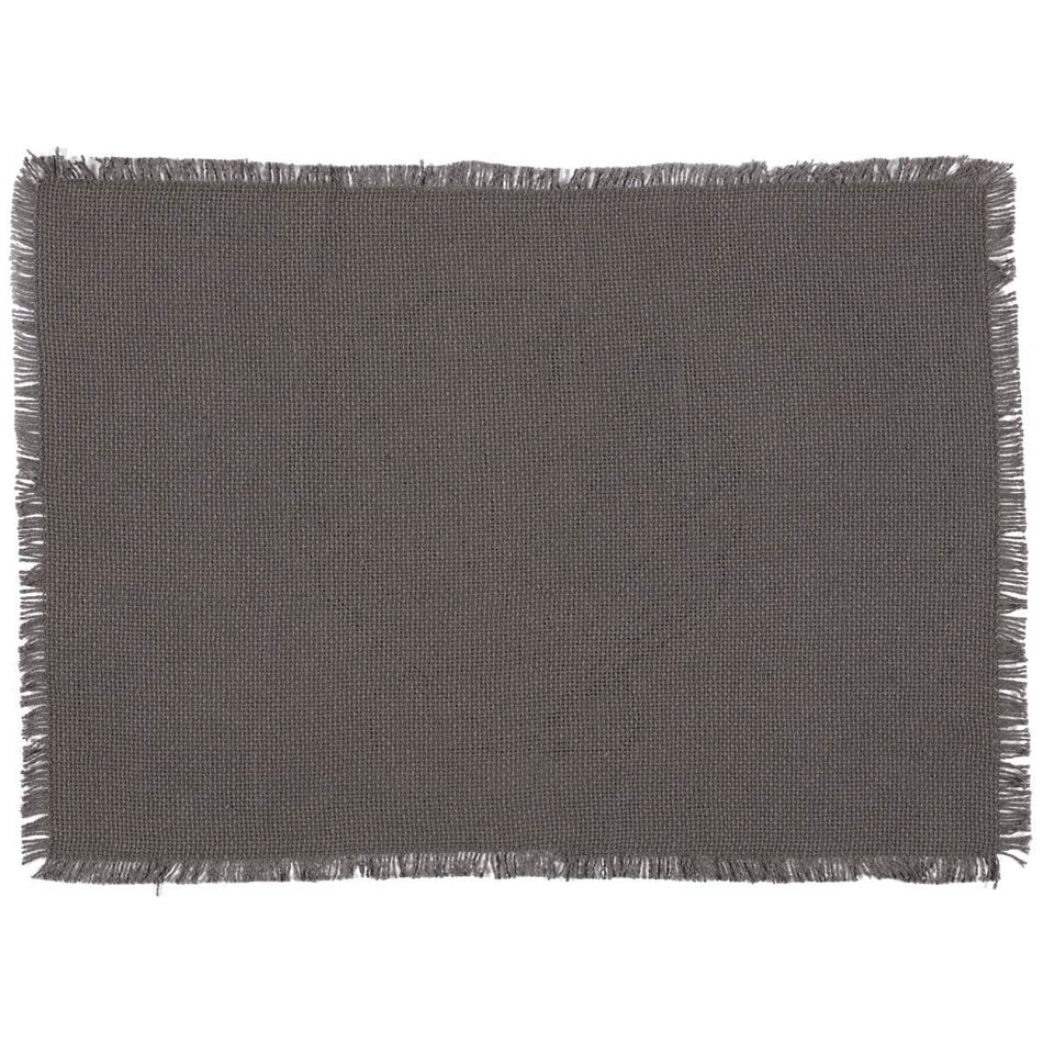 3 Coast Way Sandy Grey Burlap Placemat Set of 6 12x18 By VHC Brands