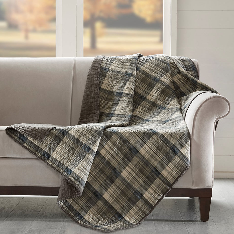 Woolrich Tasha Quilted Throw - Taupe  - 50x70" Shop Online & Save - ExpressHomeDirect.com