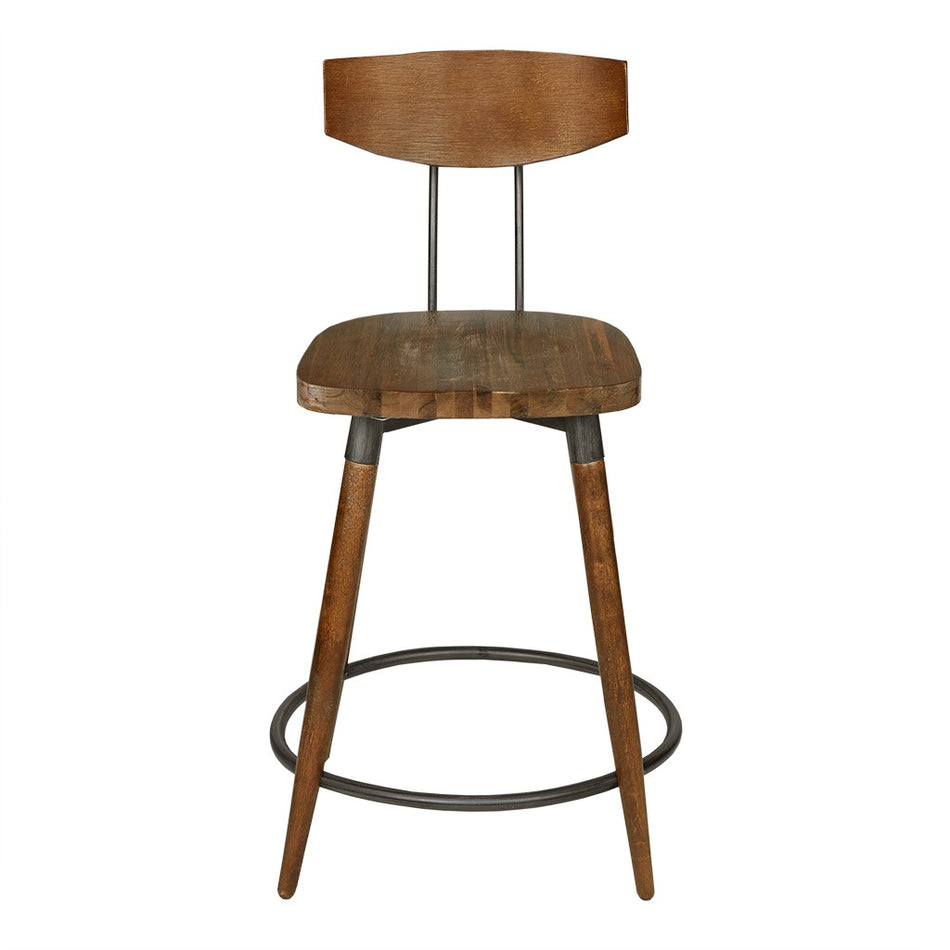 Frazier Counter Stool 24" With Back - Brown