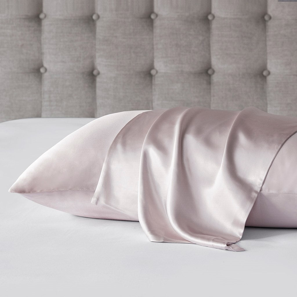 Madison Park Silk 100% Mulberry Single Pillowcase - Pink - Queen Size