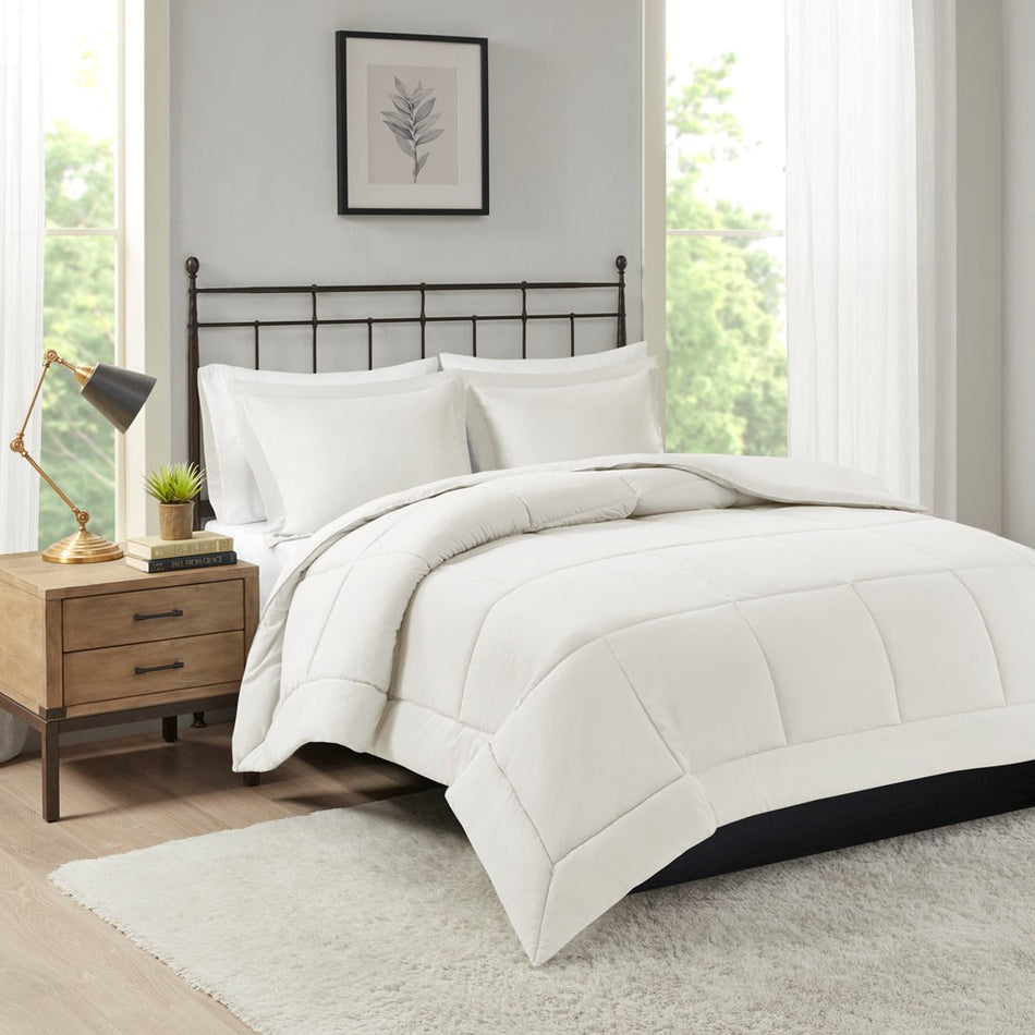 Sarasota Microcell Down Alternative Comforter Mini Set - Ivory - Full Size / Queen Size