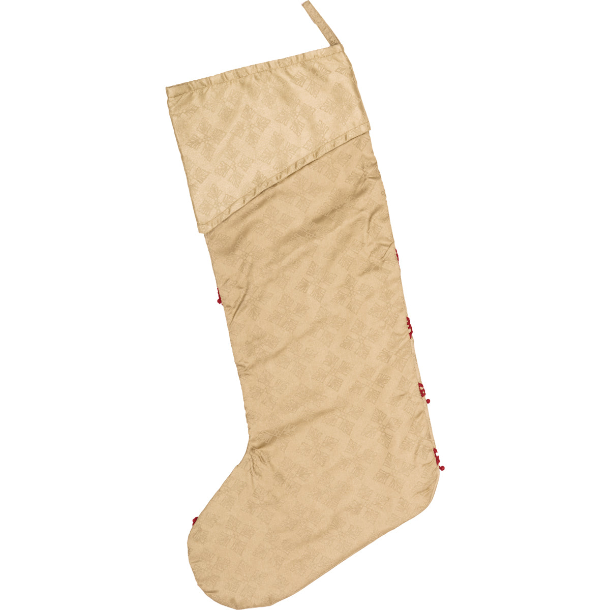 Seasons Crest Revelry Jacquard Stocking 11x20 By VHC Brands