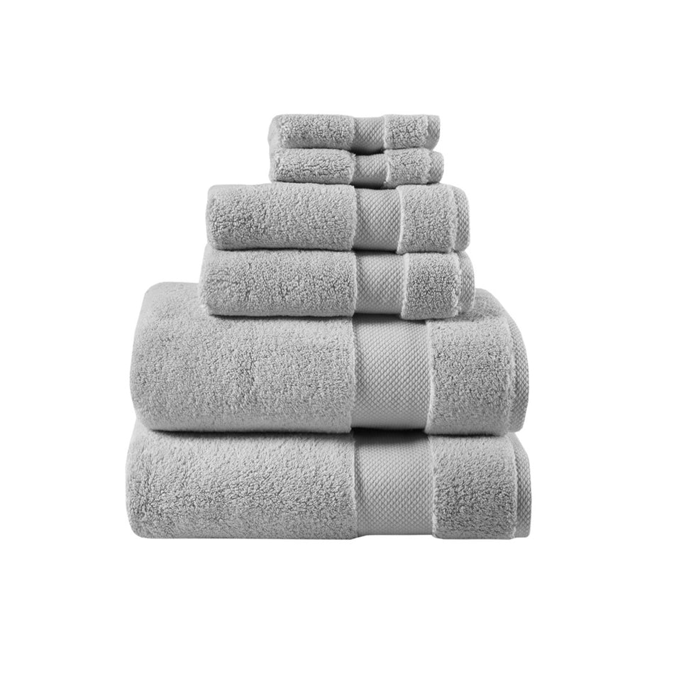 Splendor 1000gsm 100% Cotton 6 Piece Towel Set - Grey