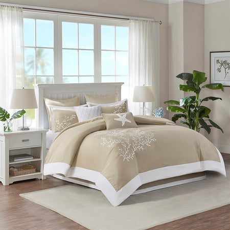 Harbor House Coastline 6 Piece Comforter Set - Khaki - Full Size