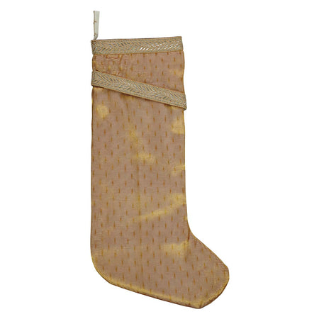 Seasons Crest Tinsel Stocking 11x20 By VHC Brands