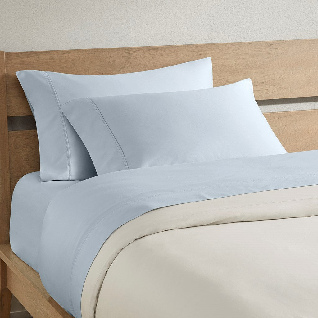Clean Spaces 300TC BCI Cotton 300TC 2PK BCI Cotton Pillowcase - Blue - Standard Case