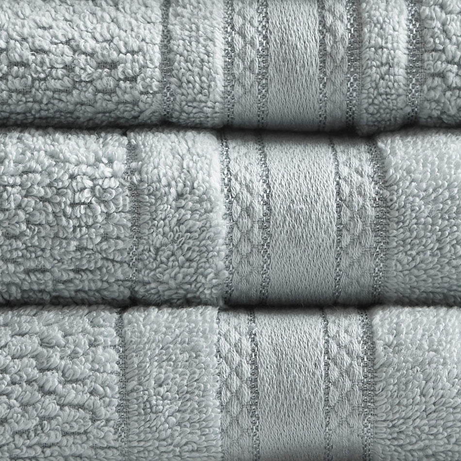 Adrien Super Soft Cotton Quick Dry Bath Towel 6 Piece Set - Dark Gray