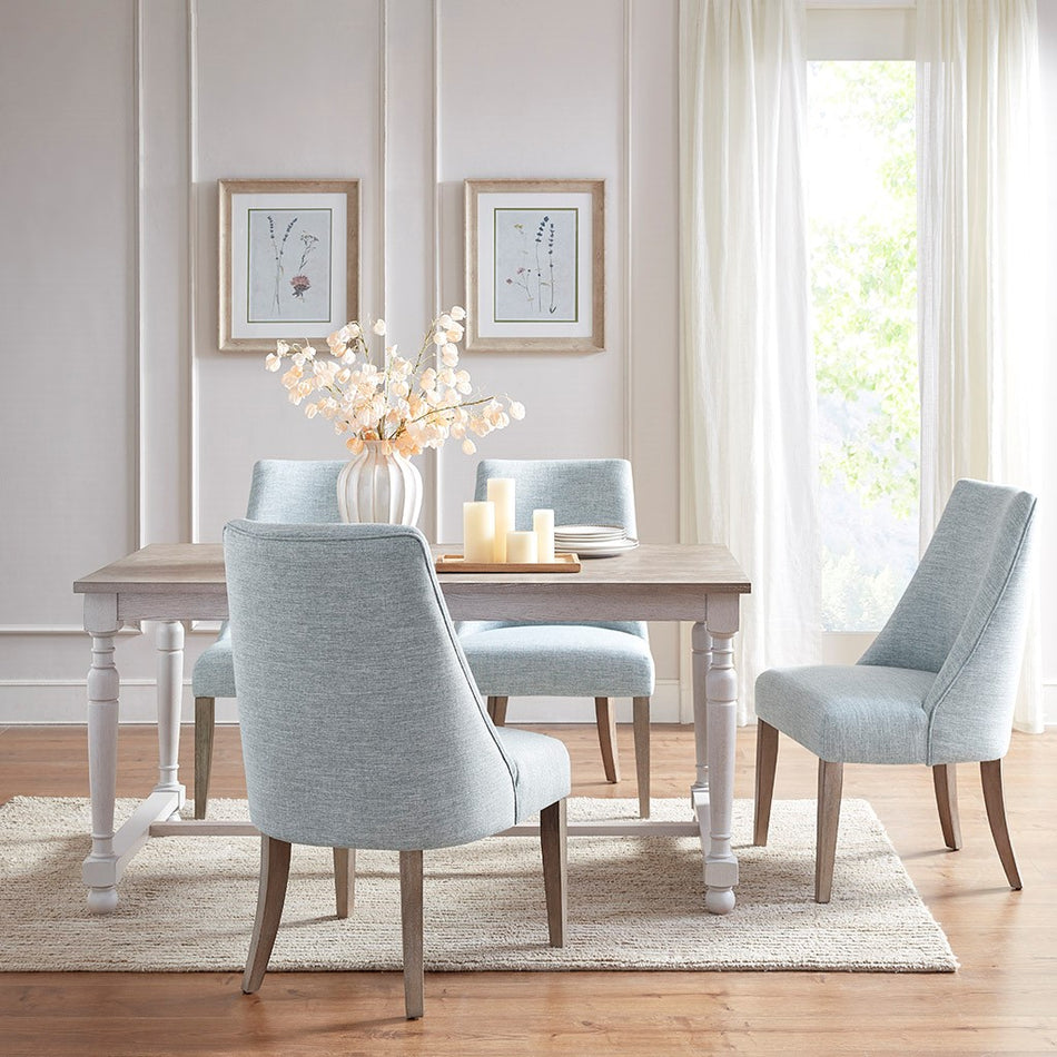 Winfield Upholstered Dining chair Set of 2 - Light Blue