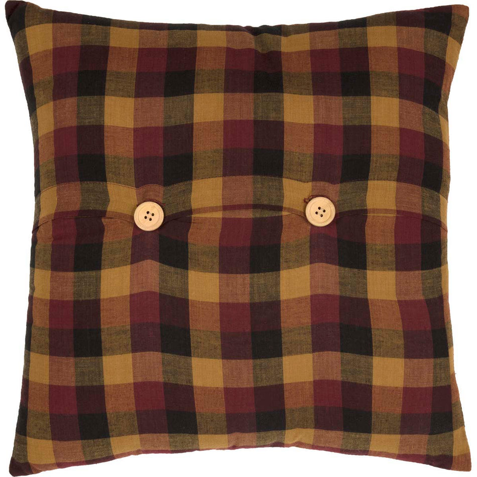 Mayflower Market Heritage Farms Primitive Check Fabric Pillow 16x16 By VHC Brands