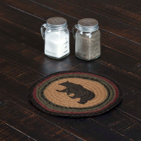 Oak & Asher Wyatt Stenciled Bear Jute Trivet 8 By VHC Brands