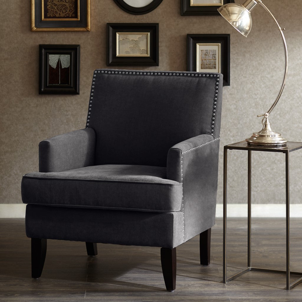 Madison Park Colton Track Arm Club Chair - Charcoal 