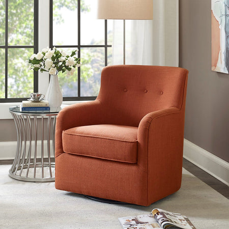 Madison Park Adele Swivel Chair - Spice 