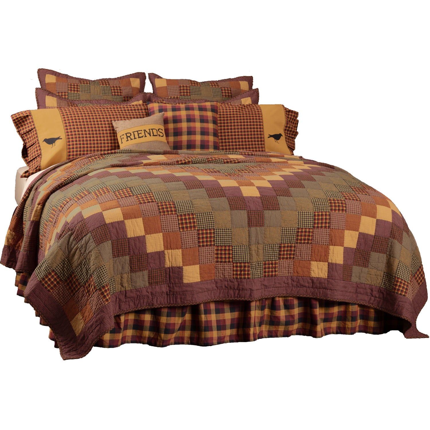 Mayflower Market Heritage Farms Queen Quilt 90Wx90L By VHC Brands