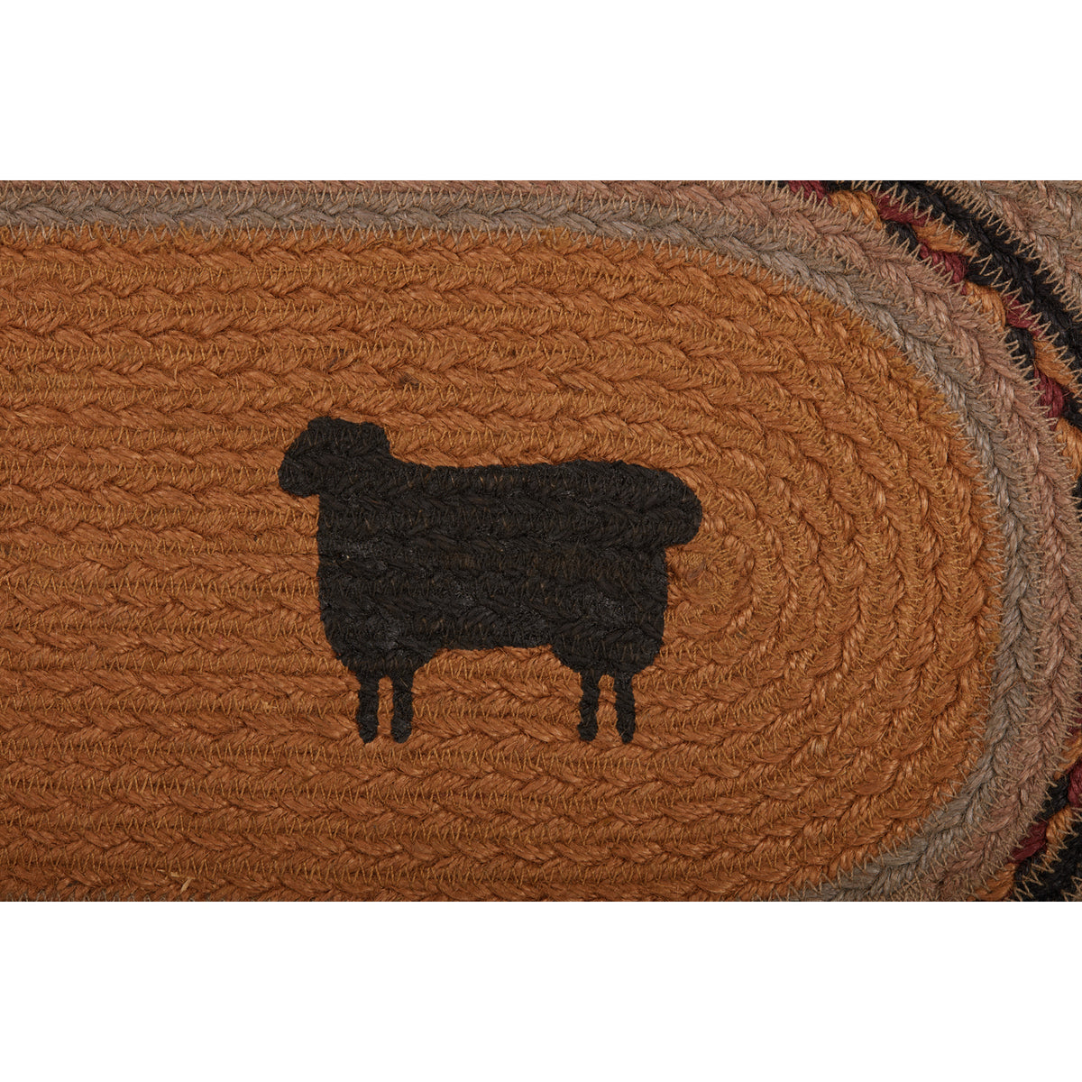 Mayflower Market Heritage Farms Sheep Jute Runner 13x36 By VHC Brands