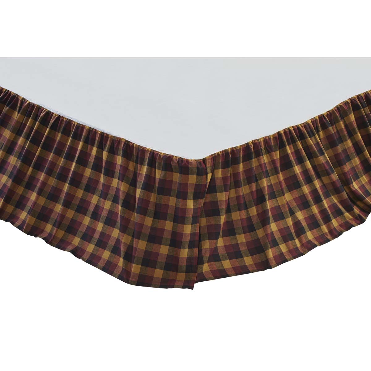 Mayflower Market Heritage Farms Primitive Check Twin Bed Skirt 39x76x16 By VHC Brands