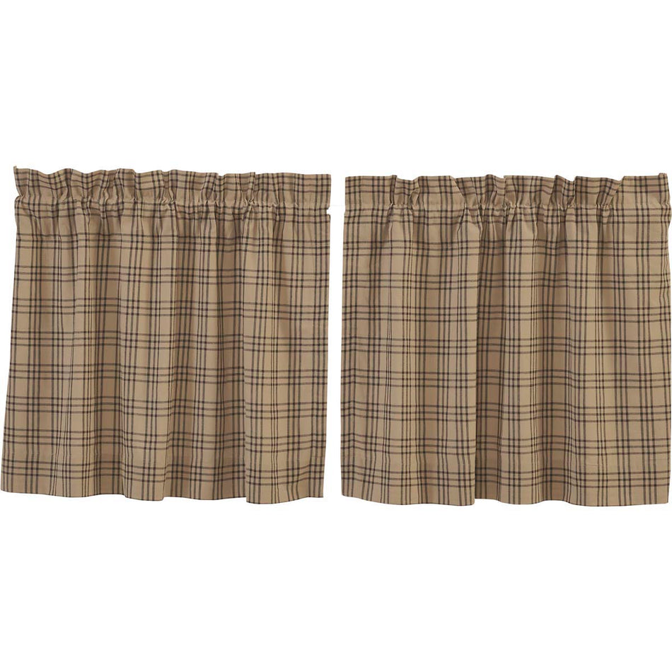 April & Olive Sawyer Mill Charcoal Plaid Tier Set of 2 L24xW36 By VHC Brands