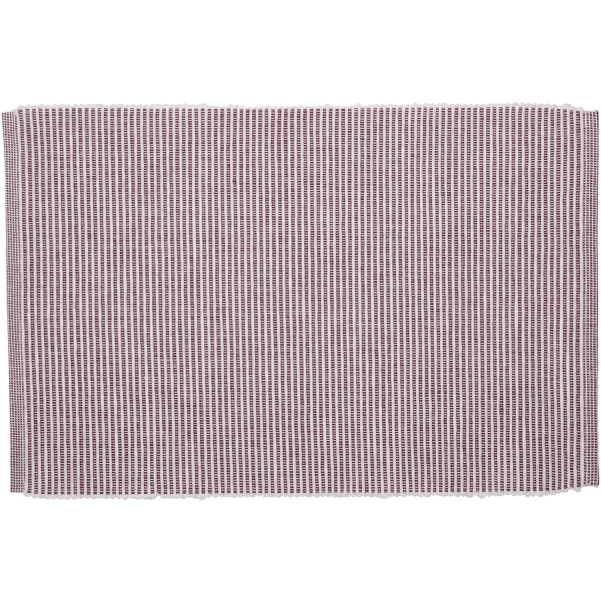 April & Olive Ashton Burgundy Ribbed Placemat Set of 6 12x18 By VHC Brands