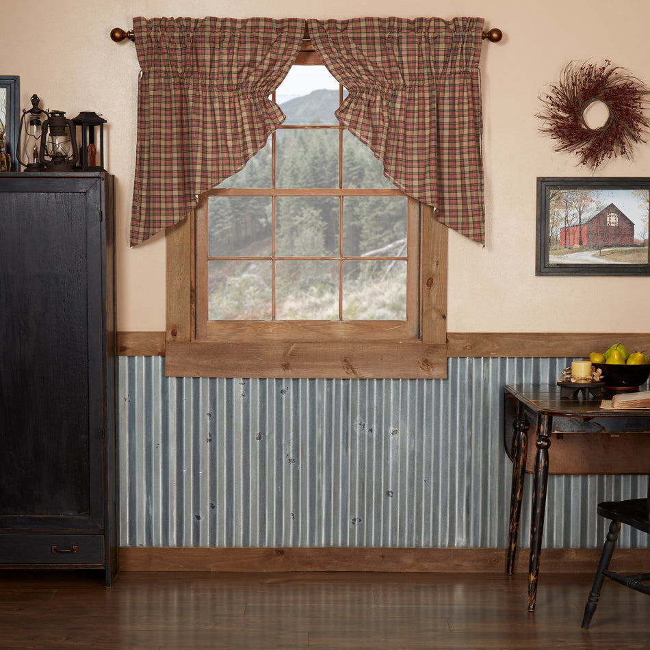 Oak & Asher Crosswoods Prairie Swag Set of 2 36x36x18 By VHC Brands