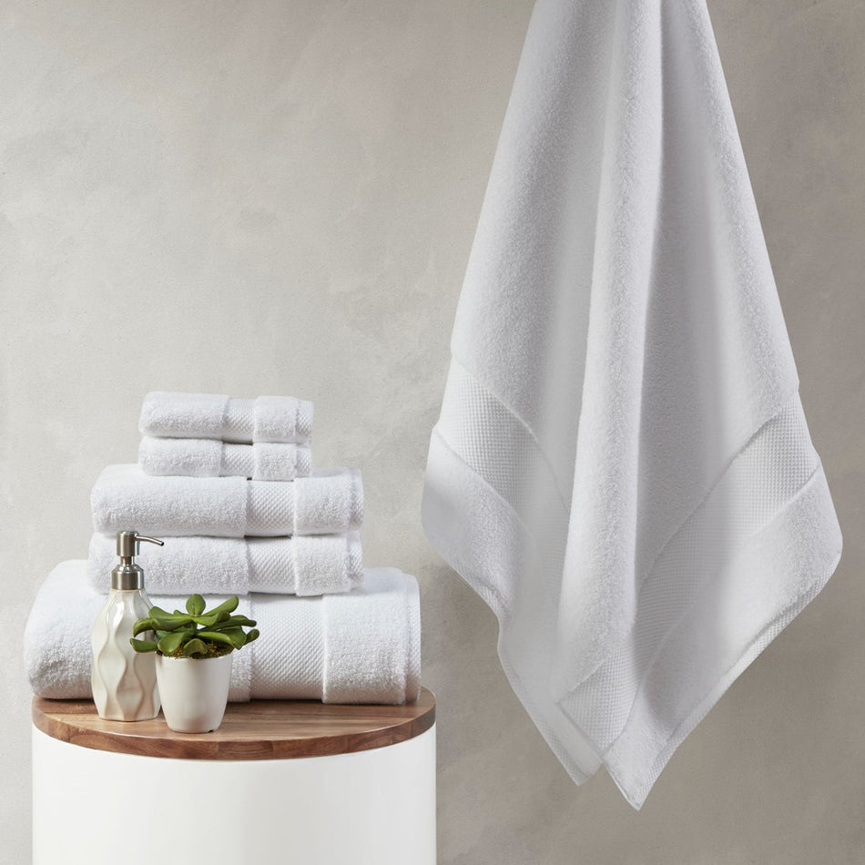 Madison Park Signature Splendor 1000gsm 100% Cotton 6 Piece Towel Set - White 
