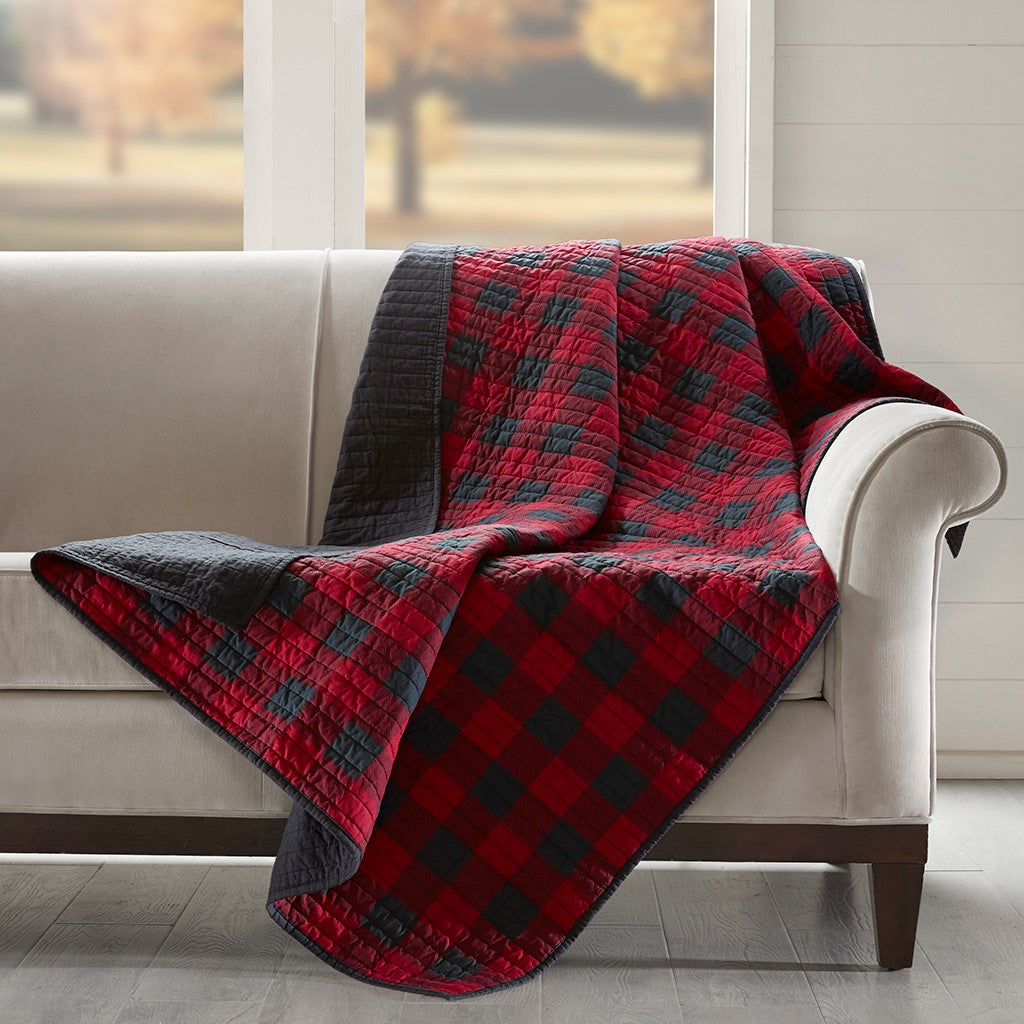Woolrich Woolrich Check Quilted Throw - Red - 50x70"