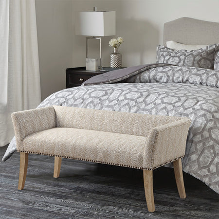 Madison Park Welburn Accent Bench - Taupe Multi 