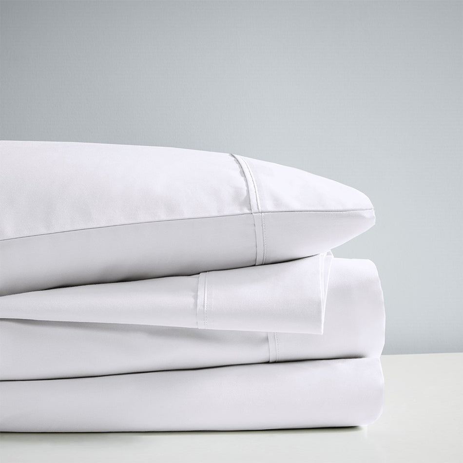 1000 Thread Count HeiQ Smart Temperature Cotton Blend 4 PC Sheet Set - White - King Size