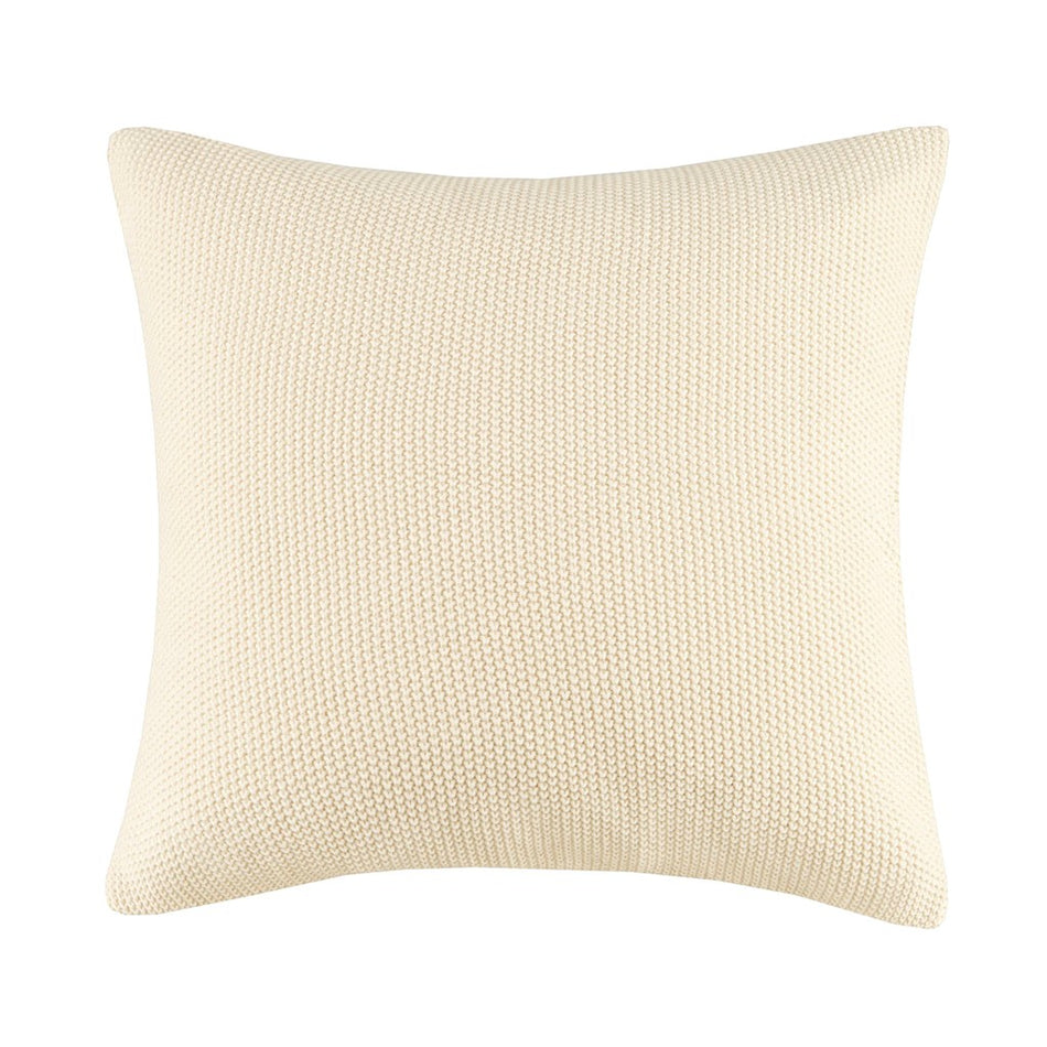 INK+IVY Bree Knit Euro Pillow Cover - Ivory - 26x26"
