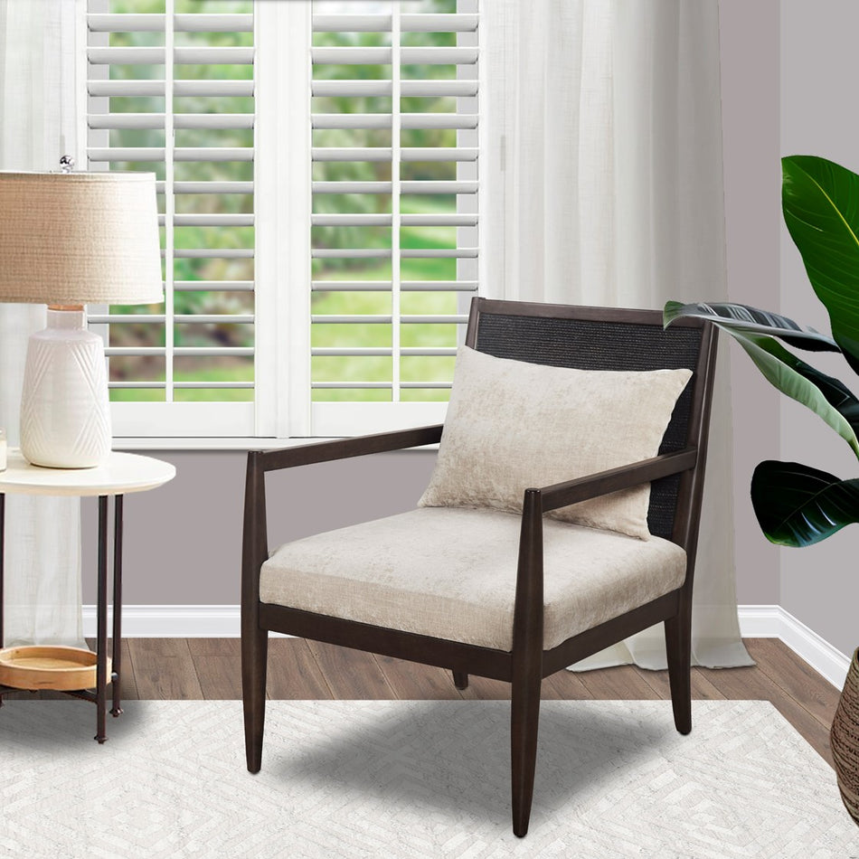 Madison Park Lillie Handcrafted Seagrass Back Armchair with Removable Seat Cushion and Back Pillow - Brown  Shop Online & Save - ExpressHomeDirect.com
