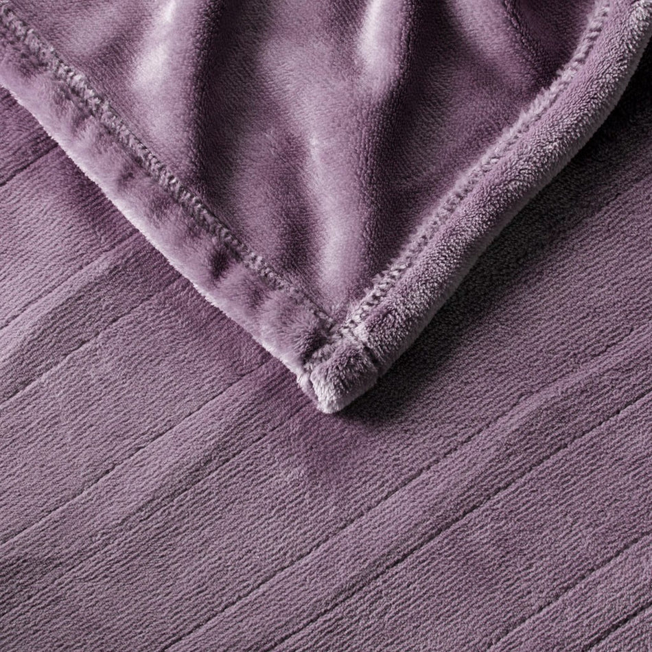 Plush Heated Throw - Purple - 50x60"