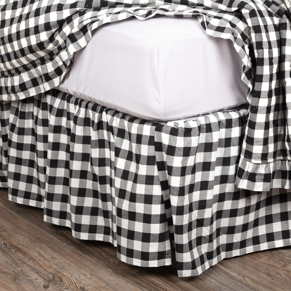 April & Olive Annie Buffalo Black Check King Bed Skirt 78x80x16 By VHC Brands
