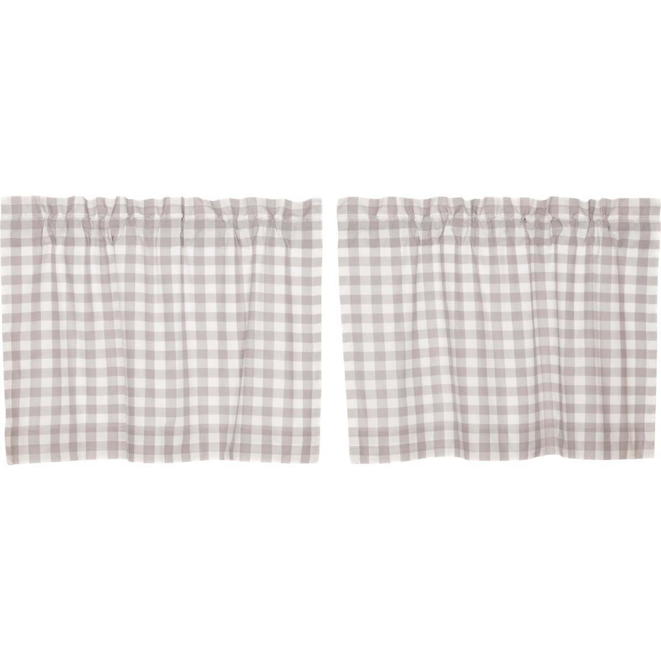 April & Olive Annie Buffalo Grey Check Tier Set of 2 L24xW36 By VHC Brands