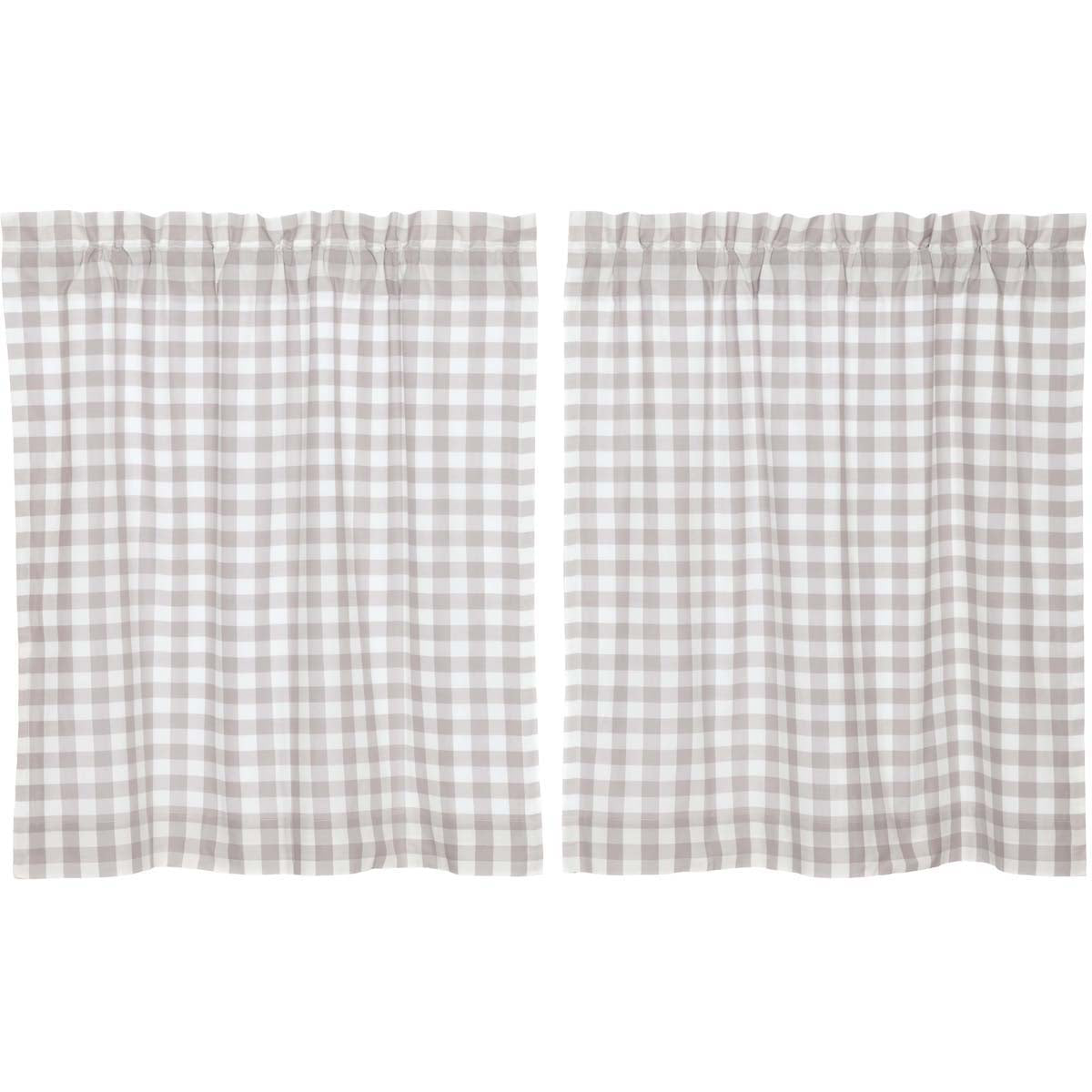 April & Olive Annie Buffalo Grey Check Tier Set of 2 L36xW36 By VHC Brands