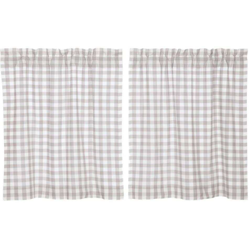 April & Olive Annie Buffalo Grey Check Tier Set of 2 L36xW36 By VHC Brands