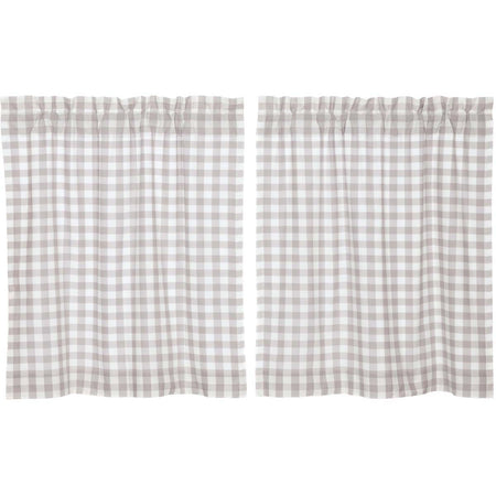 April & Olive Annie Buffalo Grey Check Tier Set of 2 L36xW36 By VHC Brands