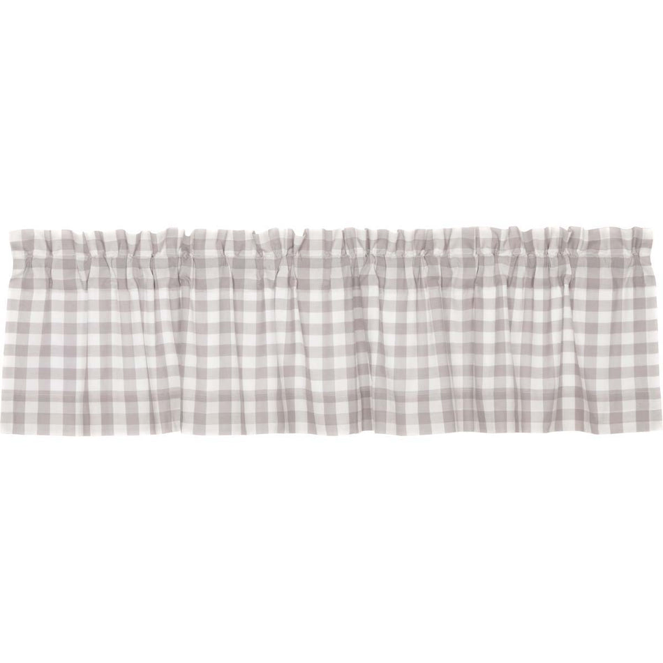 April & Olive Annie Buffalo Grey Check Valance 16x72 By VHC Brands
