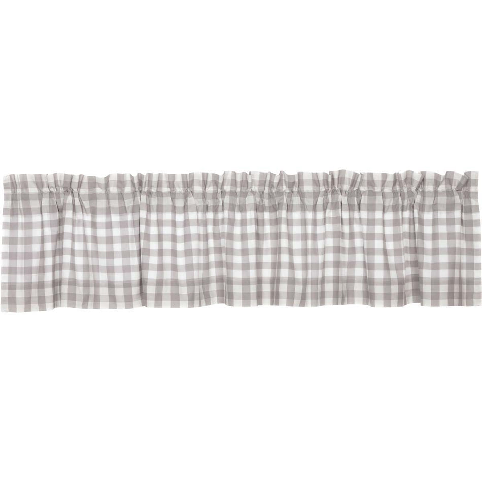 April & Olive Annie Buffalo Grey Check Valance 16x90 By VHC Brands